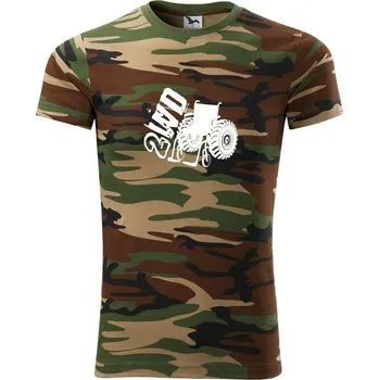 Pánské tričko Vozíčkář 2WD - Army CAMOUFLAGE - 2XL ( Hnědý maskáč )