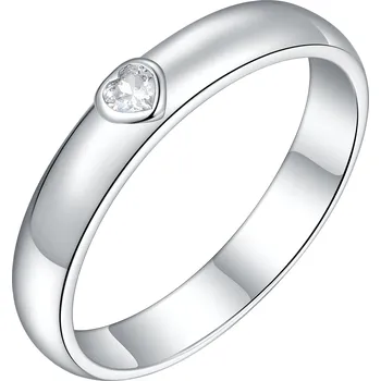 Prsten Olivie Snubní stříbrný prsten SRDCE 8587 Velikost prstenů: 12 (EU: 68-70), Pohlaví: Pánské Ag 925; ≤2,7 g.