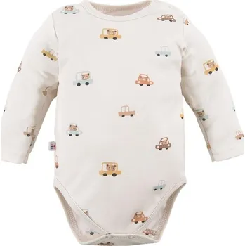 Eevi Body s dlouhým rukávem Cars&Bears ecru - 80
