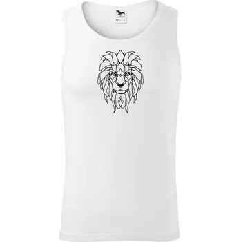 Geometrie - lev tvář - Tílko pánské Core - 2XL ( Bílá )