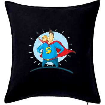 Polštář Táta superman - holka - Polštář 50x50 - 50x50 - Pouze potah ( Černá )