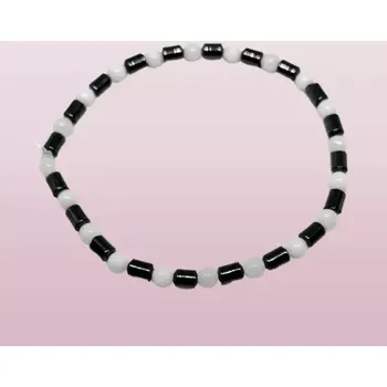 Náramek Hematitový náramek jemný s jadeitem