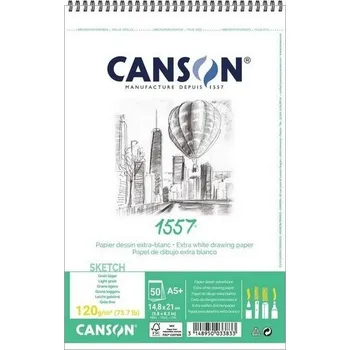 Skicář CANSON 1557 Sketch A5+, 50 listů 120g