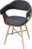 Jídelní židle Jídelní židle z ohýbaného dřeva a textilu 271946 4 ks