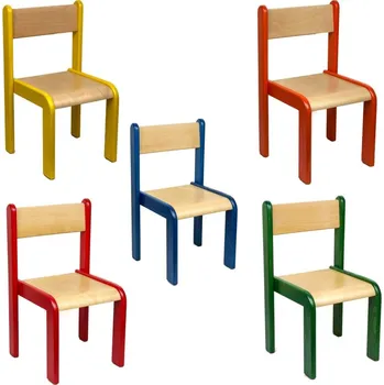 Dětská barevná židle NELA (barevné bočnice) 34 cm