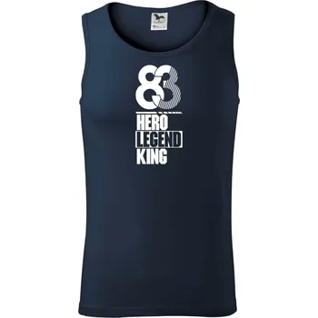 Hero, Legend, King x Queen 1983 - Tílko pánské Core - M ( Námořní modrá (téměř černá) )