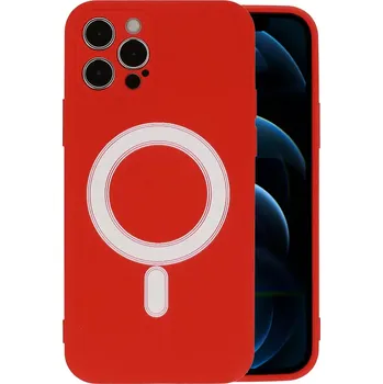Pouzdro na mobilní telefon Pouzdro Tel1 TECT MagSilicone Case - iPhone 12 - Červené