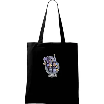 Znamení komiks blíženci - Taška bavlněná - 42 x 38 cm ( Černá )