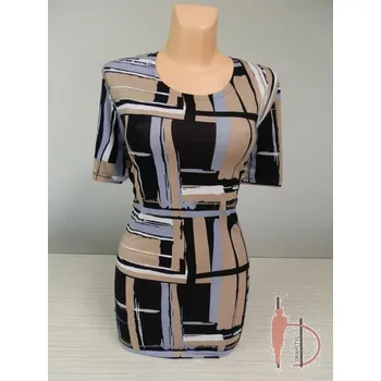 Dámská tunika Halenka ČTVERKA, Velikost XXL 48, Materiál 96% Viskoza 4% Lycra, Rukáv Se spadlým rukávem