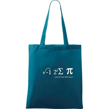 Nákupní taška And it was delicious - Taška bavlněná - 42 x 38 cm ( Petrolejová )