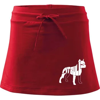 Dámská sukně Pit Bull Teriér - Sportovní sukně - two in one - S ( Červená )