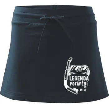 Dámská sukně Legenda potápění - Sportovní sukně - two in one - XL ( Námořní modrá (velmi tmavá - téměř černá) )