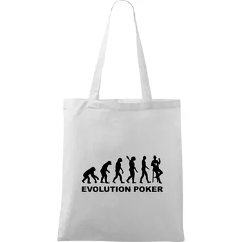 Nákupní taška Evolution poker - Taška bavlněná - 42 x 38 cm ( Bílá )