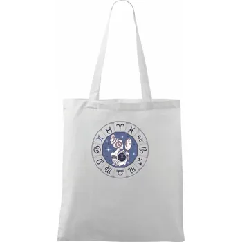 Nákupní taška Souhvězdí blíženci barevné - Taška bavlněná - 42 x 38 cm ( Bílá )