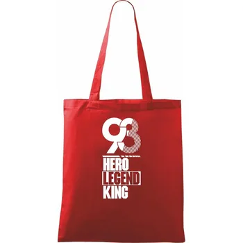 Hero, Legend, King x Queen 1993 - Taška bavlněná - 42 x 38 cm ( Červená )