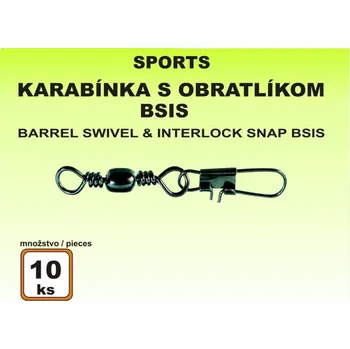Karabinka s obratlíkem BSIS - 10ks v bal. vel. 20/6kg