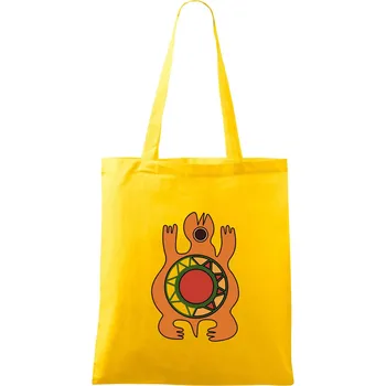 Mayové - zvířata želva - Taška bavlněná - 42 x 38 cm ( Žlutá )