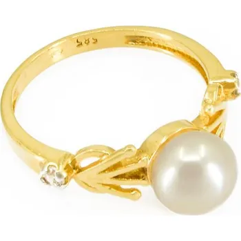 Prsten sZlato.cz 3361 Zlatý dámský prsten s perlou a zirkony Velikost: 57, Váha: 3.03 g