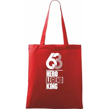 Nákupní taška Hero, Legend, King x Queen 1963 - Taška bavlněná - 42 x 38 cm ( Červená )