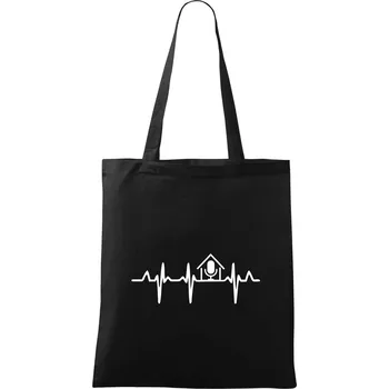 EKG rumka - Taška bavlněná - 42 x 38 cm ( Černá )