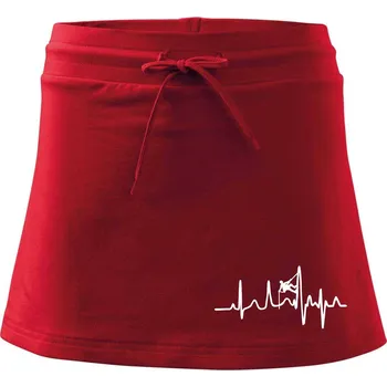 Dámská sukně EKG horolezec - Sportovní sukně - two in one - S ( Červená )