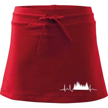 Dámská sukně EKG les - Sportovní sukně - two in one - M ( Červená )