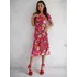 Dámské šaty Fasardi Letní šaty s květinovým vzorem 0595 růžové