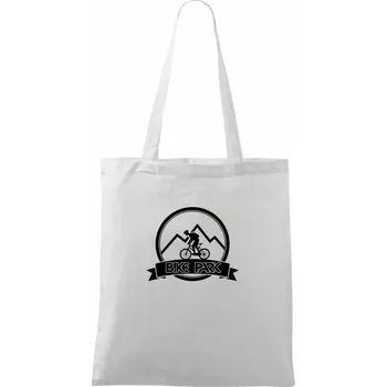 Nákupní taška Bike park postava - Taška bavlněná - 42 x 38 cm ( Bílá )