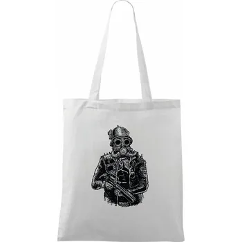 Nákupní taška Steampunk Soldier - Taška bavlněná - 42 x 38 cm ( Bílá )