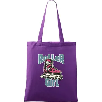 Roller Girl modern - Taška bavlněná - 42 x 38 cm ( Fialová )