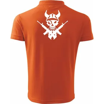 Pánská košile US Navy Seals Skull - Polokošile pánská Pique Polo 203 - M ( Oranžová )
