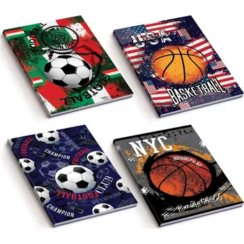 Sešit sešit A5, měkká obálka, 52listů,80 gr, Kolekce Sport, motiv basketbal NYC