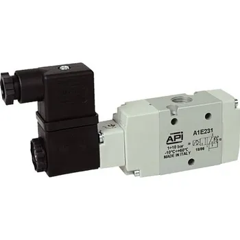 Ventil A.P.I. elektromagnetický ventil pro vzduch A1K130 3/2 NC, pomocný přívod tlaku 034006