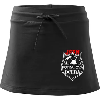 Dámská sukně Jsem Fotbalová dcera - Sportovní sukně - two in one - XL ( Černá )