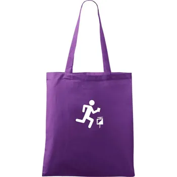 Orientační běh muž-žena - Taška bavlněná - 42 x 38 cm ( Fialová )