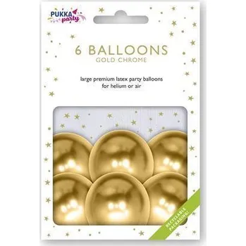 Balónek Balónek, metalická zlatá, 30 cm, PUKKA PAD PTY019
