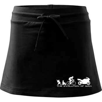 Dámská sukně Evolution of man (supersport) - Sportovní sukně - two in one - XL ( Černá )
