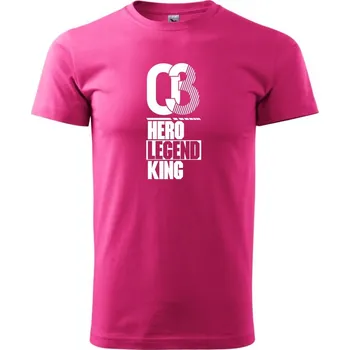 Pánská móda Hero, Legend, King x Queen 2003 - Klasické pánské triko vyšší gramáže - M ( Purpurová )