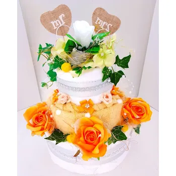 Veratex Textilní dort třípatrový srdce