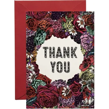 Chase and Wonder Chase & Wonder přání s obálkou "Thank you" květinové