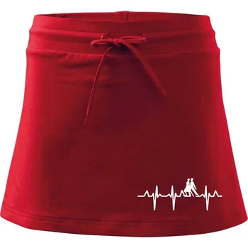 Dámská sukně EKG tango - Sportovní sukně - two in one - M ( Červená )
