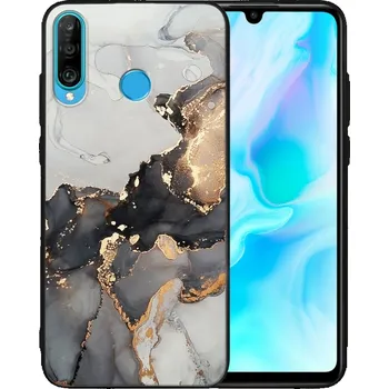 Pouzdro na mobilní telefon VSECHNONAMOBIL 29860 MY ART Ochranný kryt Huawei P30 Lite GREY MARBLE (140)