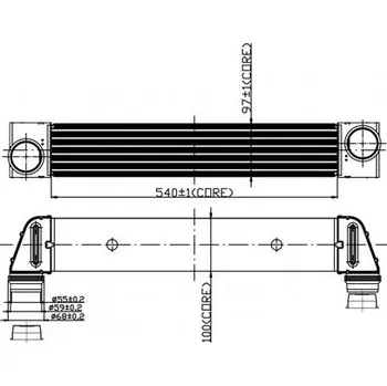 Chladič motoru Chladič turba HART 612 550