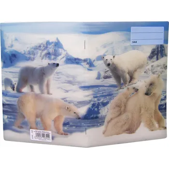 Sešit sešit 544 s 3D motivem, A5, 40 listů,linkovaný, motiv lední medvěd