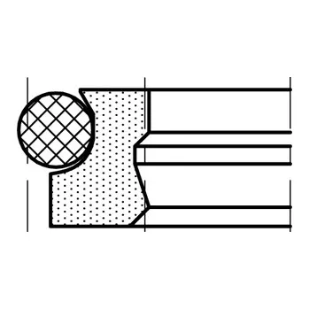 Hydraulický filtr Stírací kroužek AD61 75x87,2/8,1 PTFE/NBR DIN Rubena