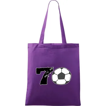 Fotbal kulaté narozeniny 70 - Taška bavlněná - 42 x 38 cm ( Fialová )