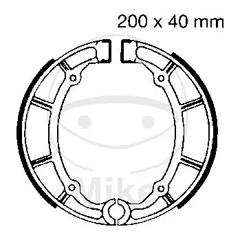 Brzdová čelist Sada brzdových čelistí ebc y515 včetně pružin