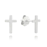 1507 MINET Stříbrné náušnice drobné KŘÍŽKY