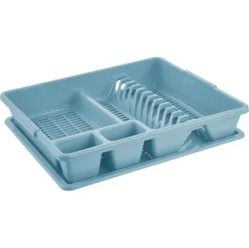 Odkapávač na nádobí TONTARELLI Odkapávač na nádobí velký 46 x 38 cm, s podnosem, modrý