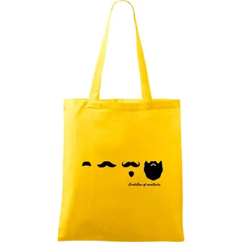 Evolution mustache - Taška bavlněná - 42 x 38 cm ( Žlutá )
